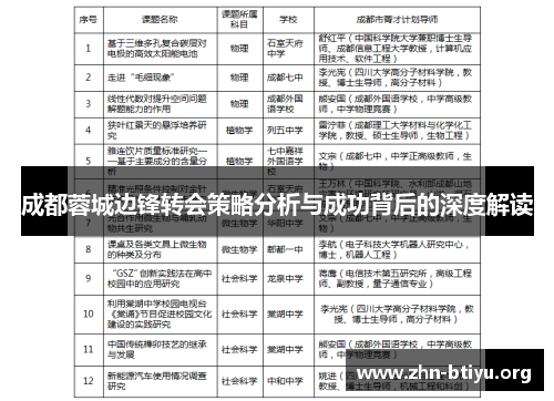 成都蓉城边锋转会策略分析与成功背后的深度解读