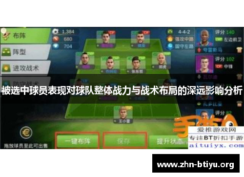 被选中球员表现对球队整体战力与战术布局的深远影响分析